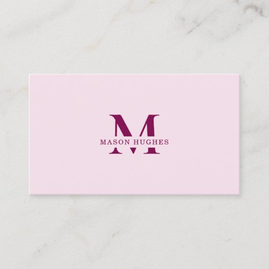 Trendy Bold Chic Monogram Visitekaartje (Voorkant)