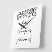 Trendy Bold Couraful Determined Vierkante Klok (Hoek)