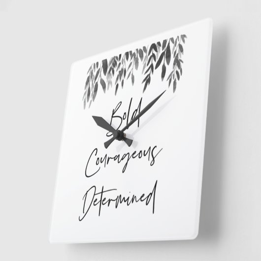 Trendy Bold Couraful Determined Vierkante Klok (Hoek)