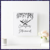 Trendy Bold Couraful Determined Vierkante Klok