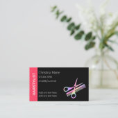 Trendy Bold Haarstylist Visitekaartjes (Staand voorkant)