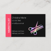 Trendy Bold Haarstylist Visitekaartjes (Voorkant)