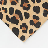 Trendy Bold Leopard Print Aangepast 3 Letter Monog Fleece Deken (Hoek)