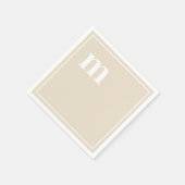 Trendy Bold Lower Hoesje Monogram Champagne Beige Servet (Hoek)
