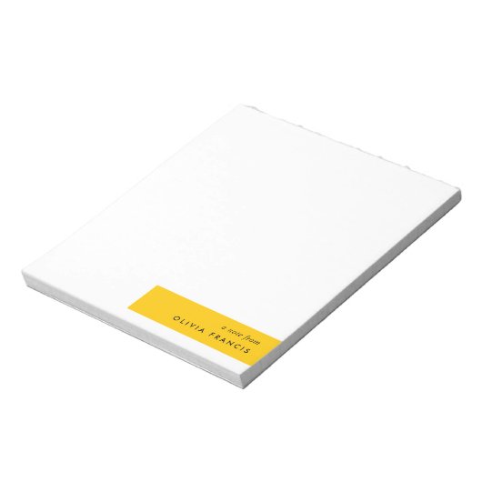 Trendy Bold Mustard Yellow Minimum Simple Notitieblok (Linkerzijde)