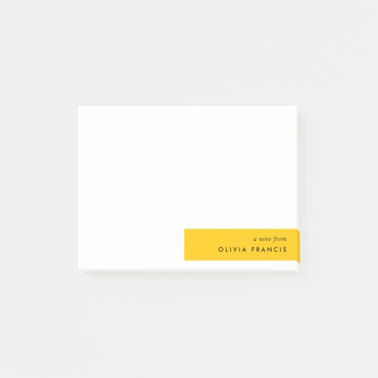 Trendy Bold Mustard Yellow Minimum Simple Post-it® Notes (Voorkant)