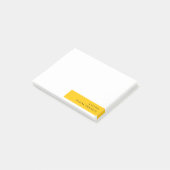 Trendy Bold Mustard Yellow Minimum Simple Post-it® Notes (Schuin)
