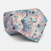 Trendy & Bold | Opal Luipaardprint Halsebandje Stropdas (Opgerold)