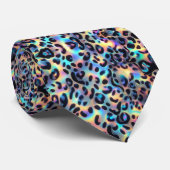 Trendy & Bold | Opal Luipaardprint Halseindekker Stropdas (Opgerold)