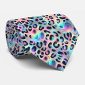 Trendy & Bold | Opal Luipaardprint Herenzijden Das (Opgerold)
