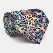 Trendy & Bold | Opal Luipaardprint Herenzijden Das (Opgerold)