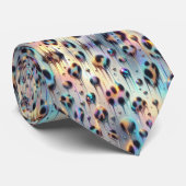Trendy & Bold | Opal Luipaardprint Herenzijden Das (Opgerold)