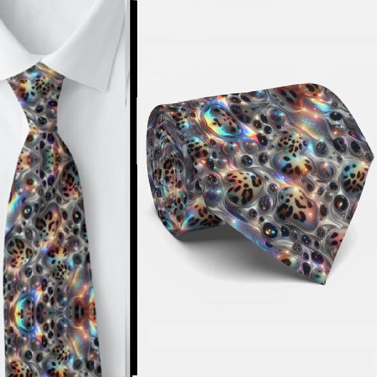 Trendy & Bold | Opal Luipaardprint Herenzijden Das