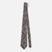 Trendy & Bold | Opal Luipaardprint Herenzijden Das (Voorkant)