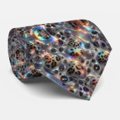 Trendy & Bold | Opal Luipaardprint Herenzijden Das (Opgerold)