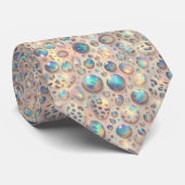 Trendy & Bold | Opal Luipaardprint Herenzijden Kra Stropdas (Opgerold)