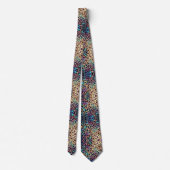 Trendy & Bold | Opal Luipaardprint Herenzijden Kra Stropdas (Achterkant)