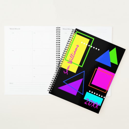 TRENDY BOLD RETRO 80s GRAPHIC DESIGN NEON Planner (Display)
