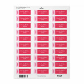 Trendy Bold Roze en Rode Girly 30e verjaardag Etiket (Full Sheet)