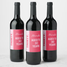 Trendy Bold Roze en Rode Girly 30e verjaardag