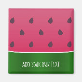 Trendy Bold Watermelon Custom Text Magneet (Voorkant)