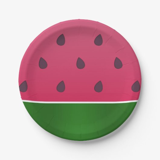 Trendy Bold Watermelon Graphic Papieren Bordje (Voorkant)