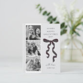 Trendy Boog 3 Foto Galentines Day Kaart (Staand voorkant)