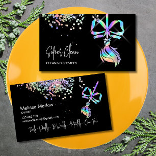Trendy Boog Dienstmeisje Schoonmaakhuis Sparkle Ho Visitekaartje