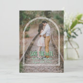 Trendy Boog Huwelijk Bewaar De Datum Save The Date (Staand voorkant)