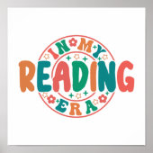Trendy Book Lover "In My Reading Era" Sticker Poster (Voorkant)