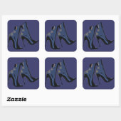 Trendy Boot Art Vierkante Sticker (Vel)