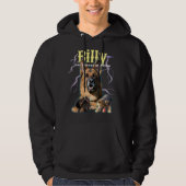 Trendy Bootleg Gepersonaliseerde Hond Foto 90s Hoodie (Voorkant)