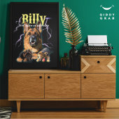 Trendy Bootleg Gepersonaliseerde Hond Foto 90s Perfect Poster