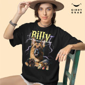 Trendy Bootleg Gepersonaliseerde Hond Foto 90s T-shirt