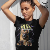 Trendy Bootleg Gepersonaliseerde Hond Foto 90s T-shirt