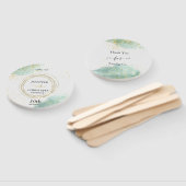 Trendy Bord Groen met Golden Details Handwaaier (Niet-gemonteerd)