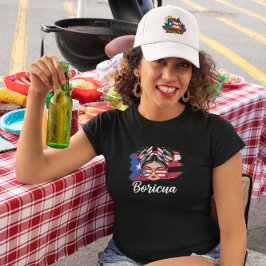 Trendy Boricua Meisje Puerto Rico Vlag T-shirt