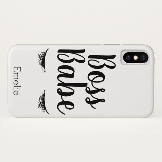 Trendy Boss Babe Eyelashes Case-Mate iPhone Case (Achterkant (horizontaal))
