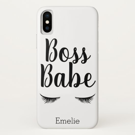 Trendy Boss Babe Eyelashes Case-Mate iPhone Case (Achterkant)