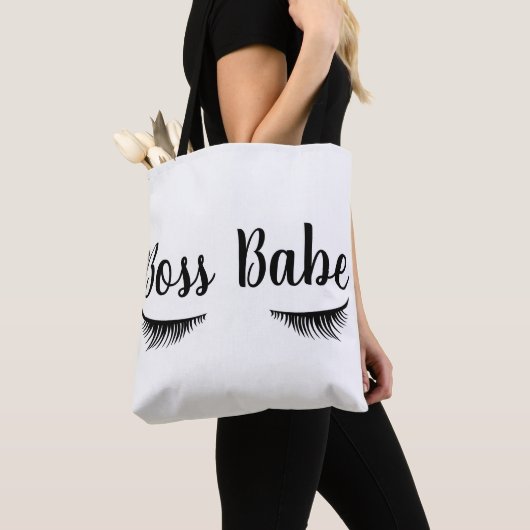 Trendy Boss Babe Eyelashes Tote Bag (Dichtbij)