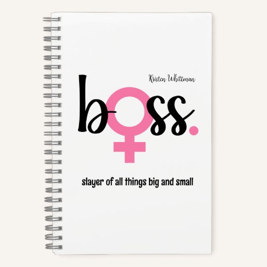 Trendy Boss Lady Home Kantoor Decor Modern Notitieboek (Voorkant)