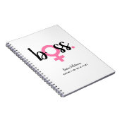 Trendy Boss Lady Moderne Typografie Notitieboek (Rechterzijde)