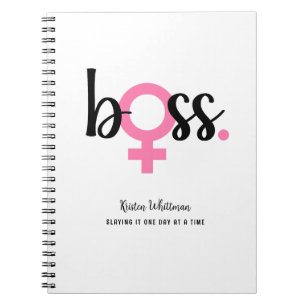 Trendy Boss Lady Moderne Typografie Notitieboek