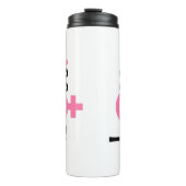 Trendy Boss Lady Moderne Typografie Roze Zwart Thermosbeker (Voorkant)