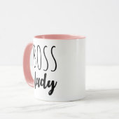 Trendy Boss Lady Typografie Mok (Voorkant links)