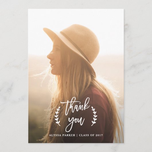 Trendy Botanical | Afstuderen Foto bedankt (Voorkant)