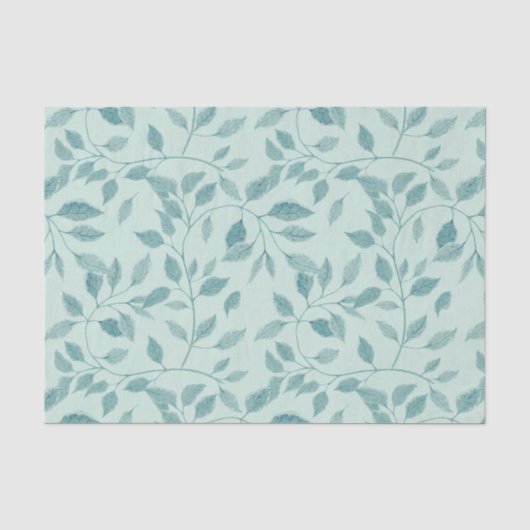Trendy Botanical Greenery Pattern Tissuepapier (Voorkant)