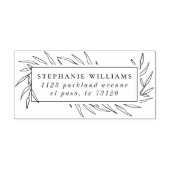 Trendy Botanical Leaves Lijst Name Return Address Rubberstempel (Afrduk)