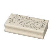 Trendy Botanical Leaves Lijst Name Return Address Rubberstempel (Stempel)