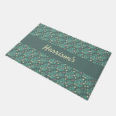 Trendy Botanical Monogrammed Doormat Deurmat (Schuin)